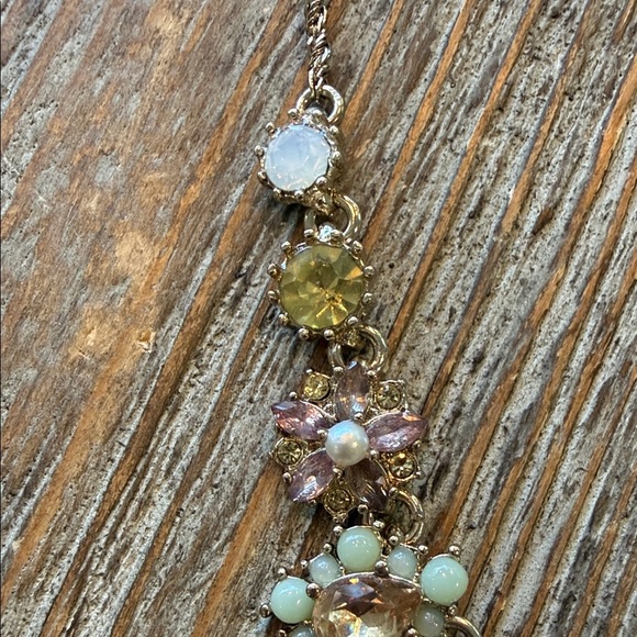 Marchesa Elegant Floral Sparkly Necklace SEE VIDEO! GORGEOUS!! Like New - Picture 8 of 11